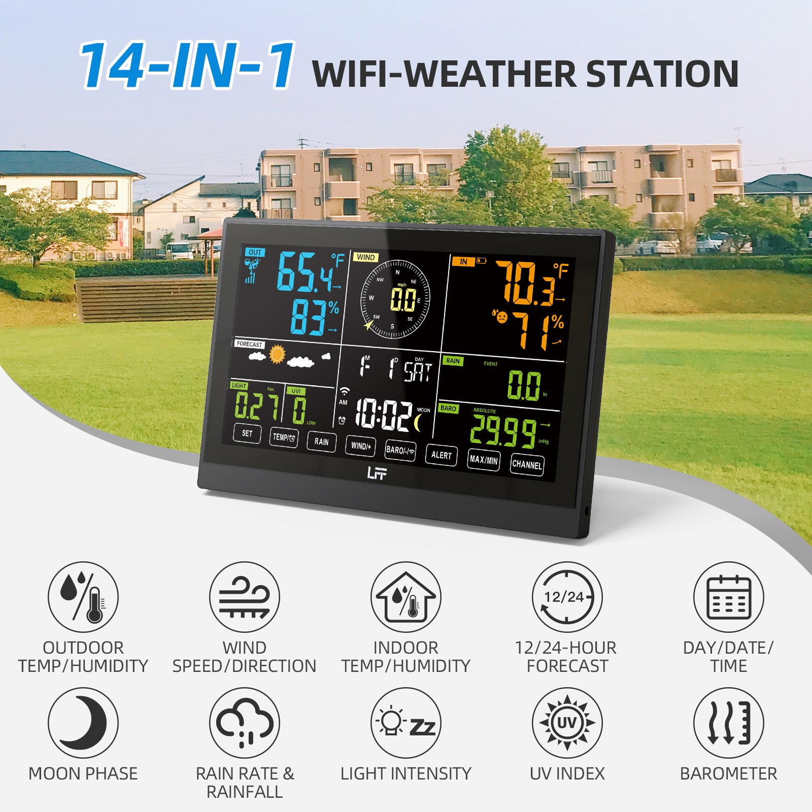 Weather Station, LFF Weather Stations Wireless Indoor Outdoor with