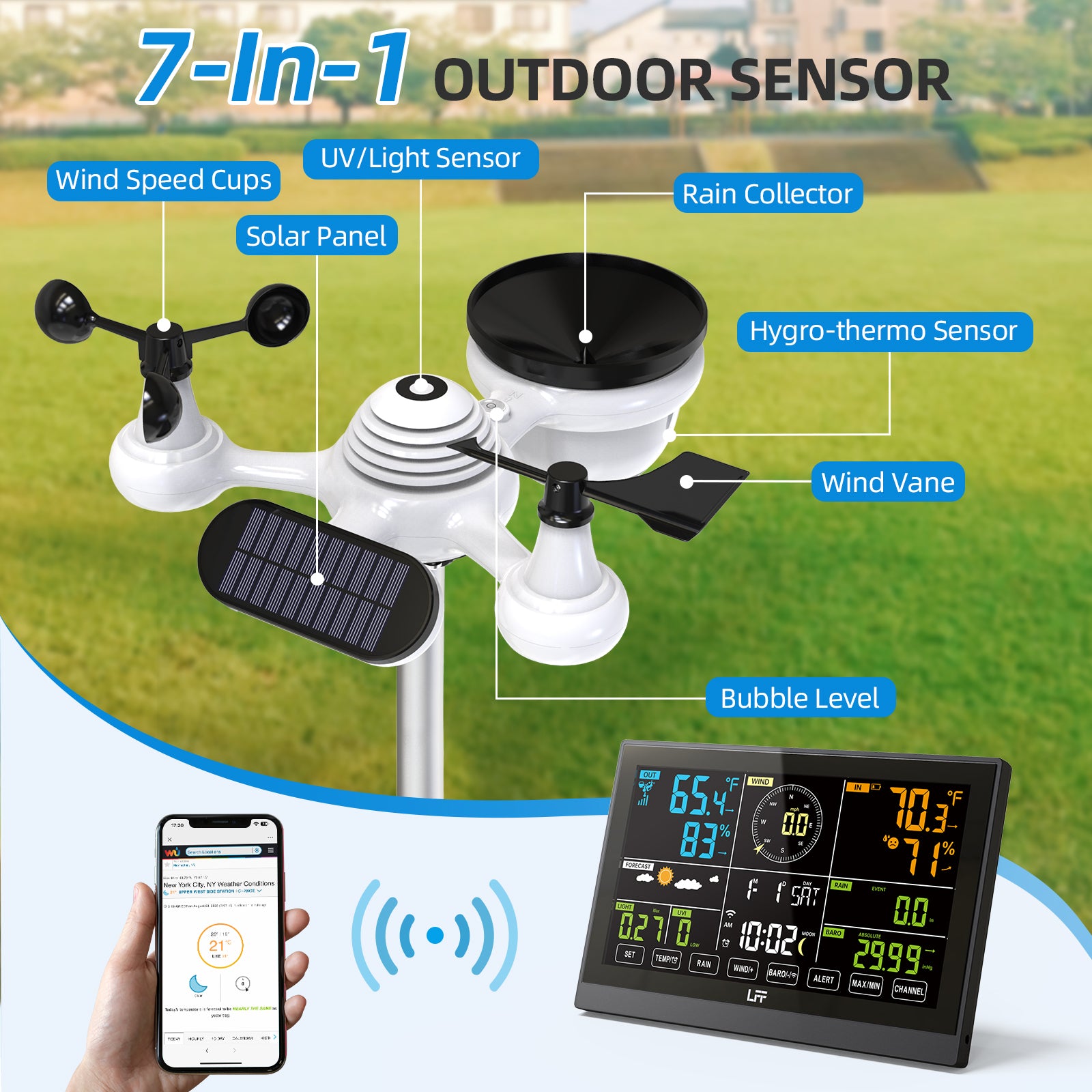 S08S3318BL_2S In/Out Temperature Wireless Weather Station DCF